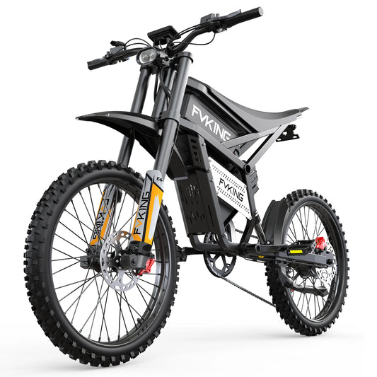 FVKING E6 Electric Bike Adults 2000W Peak Gear Hub Motors Electric Motorcycle 52V40AH Battery Speed 60Kmh Mountain E-Bikes GT73